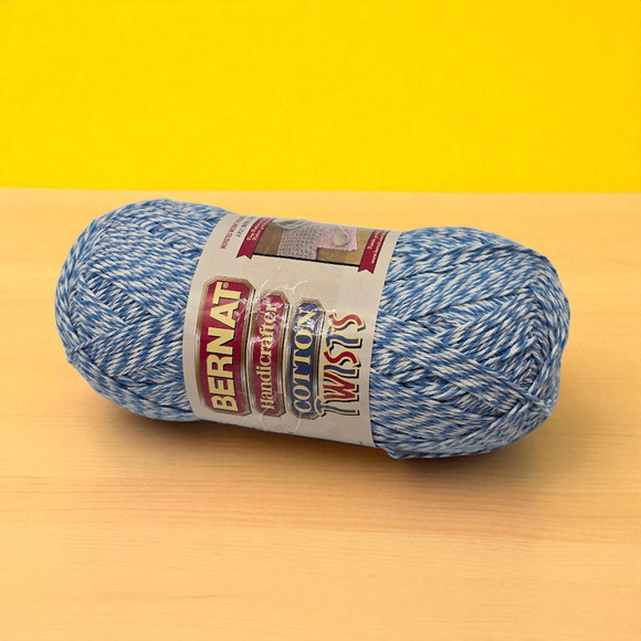 Bernat Handicrafter Cotton Twists Worsted Yarn 1 Skein 12oz/603yds in Denim Jean - Picture 8 of 8
